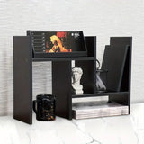 NNETM Adjustable Wood Bookshelf: Classic Desk Organizer & Storage Rack