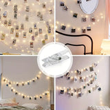NNETM Photo Clips String Lights - Battery Operated String Lights with Clips(5M/16.40Ft)