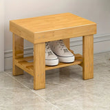 NNETM Classic Bamboo Storage Stool - Space-Saving Organizer (1pc, 20cm)