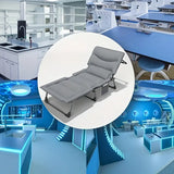 NNETM LabComfort Pro: Adjustable Recliner for Researchers - Light Grey, 70cm Width