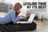 NNEDPE Adjustable Cushioned Floor Gaming Lounge Chair 175 x 56 x 20cm - Black