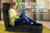 NNEDPE Adjustable Cushioned Floor Gaming Lounge Chair 175 x 56 x 20cm - Black