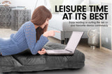 NNEDPE Adjustable Cushioned Floor Lounge Chair 175 x 56 x 20cm - Charcoal