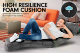 NNEDPE Adjustable Cushioned Floor Lounge Chair 175 x 56 x 20cm - Charcoal