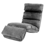 NNEDPE Adjustable Cushioned Floor Lounge Chair 175 x 56 x 20cm - Charcoal