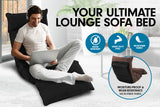 NNEDPE Adjustable Cushioned Floor Gaming Lounge Chair 174 x 56 x 15cm - Black