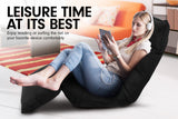 NNEDPE Adjustable Cushioned Floor Gaming Lounge Chair 174 x 56 x 15cm - Black