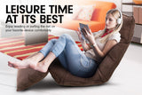 NNEDPE Adjustable Cushioned Floor Lounge Chair 174 x 56 x 15cm - Brown