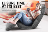NNEDPE Adjustable Cushioned Floor Lounge Chair 174 x 56 x 15cm - Charcoal
