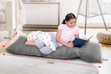 NNEDPE Adjustable Cushioned Floor Lounge Chair 174 x 56 x 15cm - Charcoal