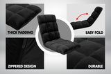 NNEDPE Adjustable Cushioned Floor Gaming Lounge Chair 99 x 41 x 12cm - Black