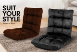 NNEDPE Adjustable Cushioned Floor Gaming Lounge Chair 100 x 50 x 12cm - Black