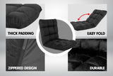 NNEDPE Adjustable Cushioned Floor Gaming Lounge Chair 100 x 50 x 12cm - Black