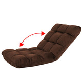 NNEDPE Adjustable Cushioned Floor Gaming Lounge Chair 100 x 50 x 12cm - Brown