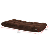 NNEDPE Adjustable Cushioned Floor Gaming Lounge Chair 100 x 50 x 12cm - Brown