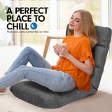 NNEDPE Adjustable Floor Gaming Lounge Line Chair 100x50x12cm - Dark Grey