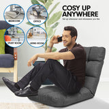 NNEDPE Adjustable Floor Gaming Lounge Line Chair 100x50x12cm - Dark Grey