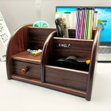 NNETM Wooden Desk File Organizer with Drawer