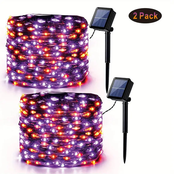 NNETM Twinkling Holiday Glow: Christmas Solar Copper Wire Lights