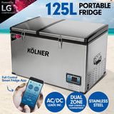 NNEDPE Kolner 125L Portable Fridge Cooler Freezer Camping with LG Compressor