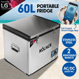 NNEDPE Kolner 60L Portable Fridge Cooler Freezer Camping with LG Compressor