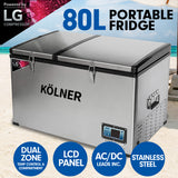 NNEDPE Kolner 80L Portable Fridge Cooler Freezer Camping with LG Compressor
