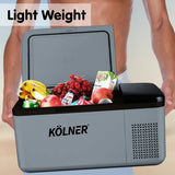 NNEDPE Kolner 20L Portable Fridge Cooler Freezer Camping Refrigerator - Grey