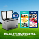 NNEDPE Kolner 125L Portable Fridge Cooler Freezer Camping