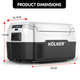 NNEDPE Kolner 20L Portable Fridge Cooler Freezer Camping Food Storage Black