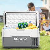 NNEDPE Kolner 20L Portable Fridge Cooler Freezer Camping Refrigerator Grey