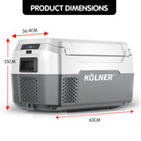 NNEDPE Kolner 20L Portable Fridge Cooler Freezer Camping Refrigerator Grey