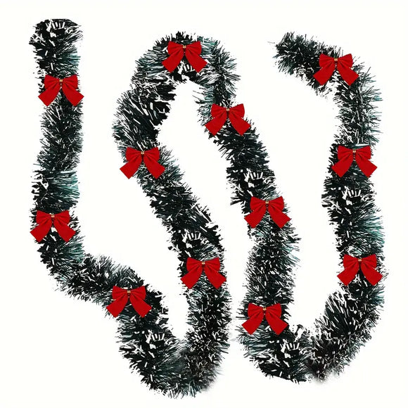 NNETM Sparkling Christmas Tinsel Garland - 179.83 cm | Festive Metallic Twist Decoration
