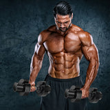 NNECW 5-in-1 Adjustable Dumbbell with Tray and Non-slip Metal Handle