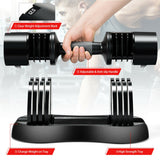 NNECW 5-in-1 Adjustable Dumbbell with Tray and Non-slip Metal Handle