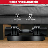 NNECW 5-in-1 Adjustable Dumbbell with Tray and Non-slip Metal Handle