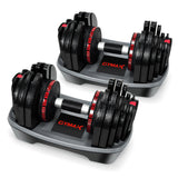NNECW Adjustable Single Dumbbell Set with 18 Weights for Strength Training