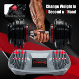 NNECW Adjustable Single Dumbbell Set with 18 Weights for Strength Training