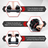 NNECW Adjustable Single Dumbbell Set with 18 Weights for Strength Training