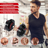 NNECW Adjustable Single Dumbbell Set with 18 Weights for Strength Training