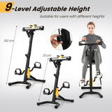 NNECW Folding Pedal Exerciser with Adjustable Height for Total Body