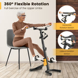 NNECW Folding Pedal Exerciser with Adjustable Height for Total Body