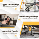 NNECW Folding Pedal Exerciser with Adjustable Height for Total Body