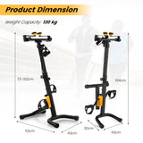 NNECW Folding Pedal Exerciser with Adjustable Height for Total Body