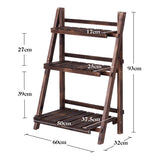 NNECW 3-Tier Foldable Plant Stand for Balcony Patio Garden Flower Shop