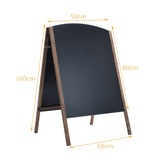 NNECW A-Frame Double-Sided Chalkboard  for Office Cafe Teaching-80 x 59 cm