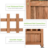 NNECW 127 cm Solid Wood Planter Bed with High Trellis