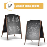 NNECW A-Frame Double-Sided Chalkboard  for Office Cafe Teaching-80 x 59 cm