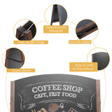 NNECW A-Frame Double-Sided Chalkboard  for Office Cafe Teaching-80 x 59 cm