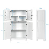 NNECW Bathroom Storage Cabinet with Tempered Glass Doors & Adjustable Shelf for Dining Room and Living Room
