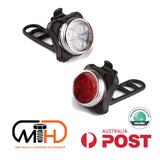 NNEDSZ Waterproof Bicycle Bike Lights Front Rear Tail Light Lamp USB Rechargeable IPX4
